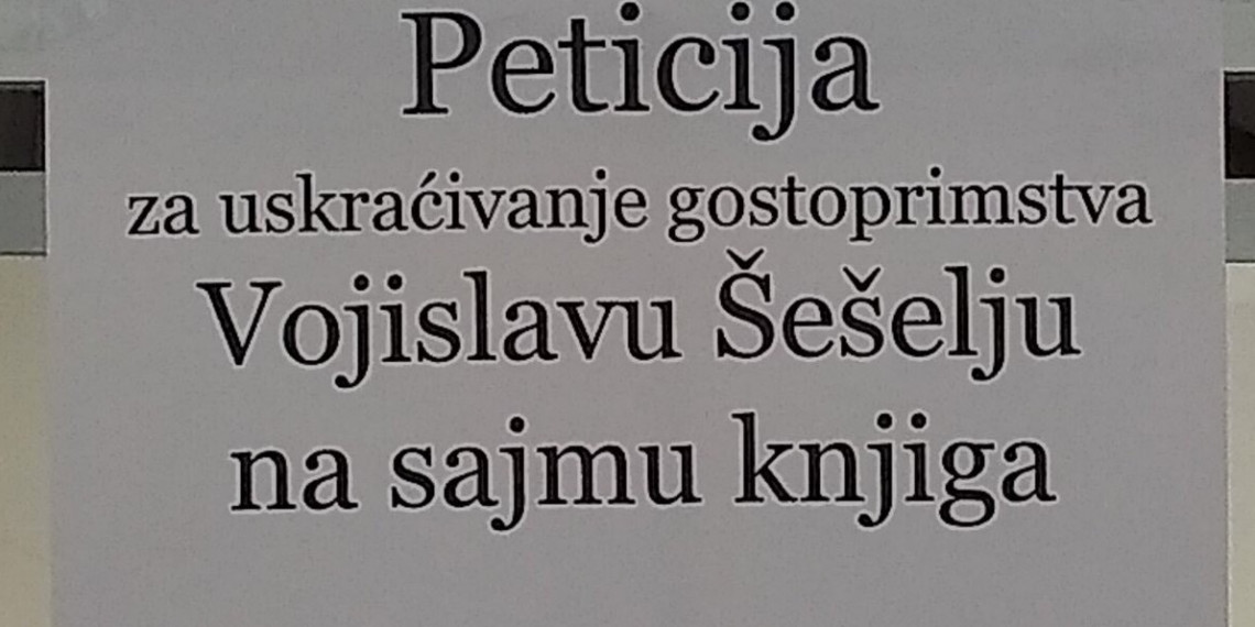 PSG: Govoru mržnje Vojislava Šešelja nije mesto na Sajmu knjiga